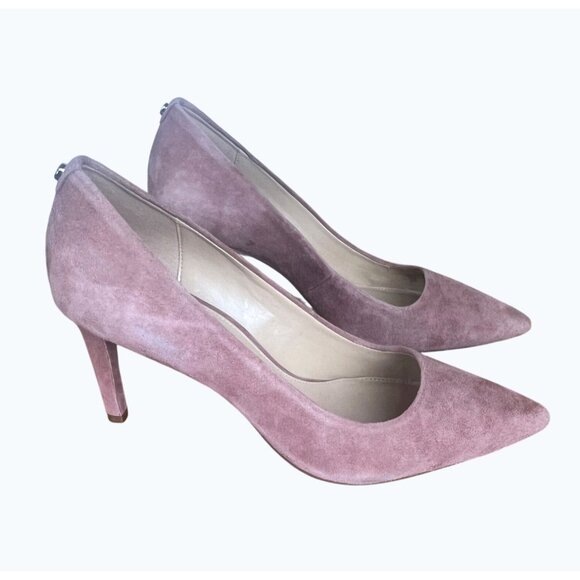 Michael Kors Suede Pointed Toe Pink Stiletto Heels Size 9.5 - Picture 10 of 13